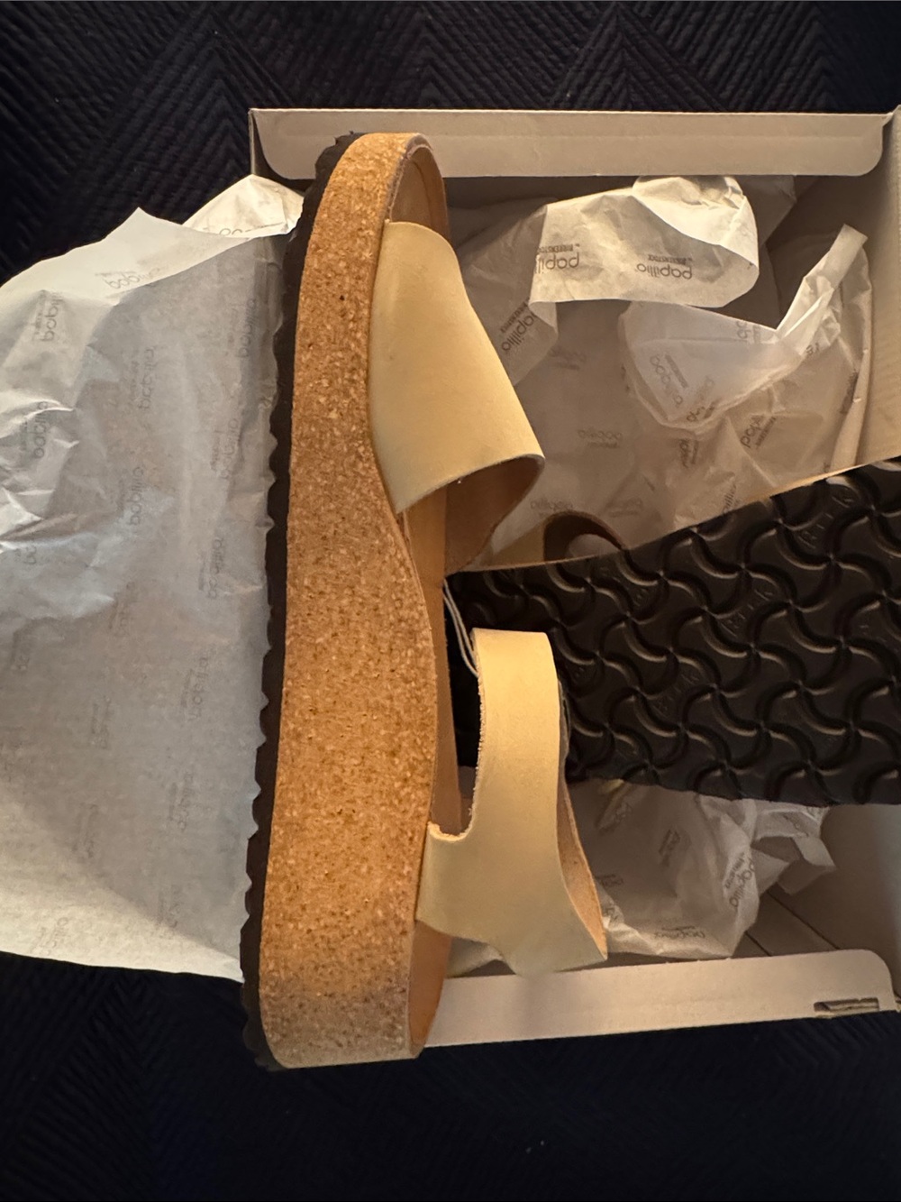 Papillio Women's Beige Leather Ankle-Strap Sandals - Picture 3 of 4